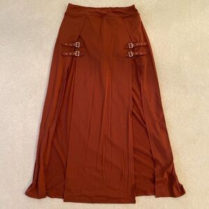 Halara orange Women's Skirt with Buckle Accents